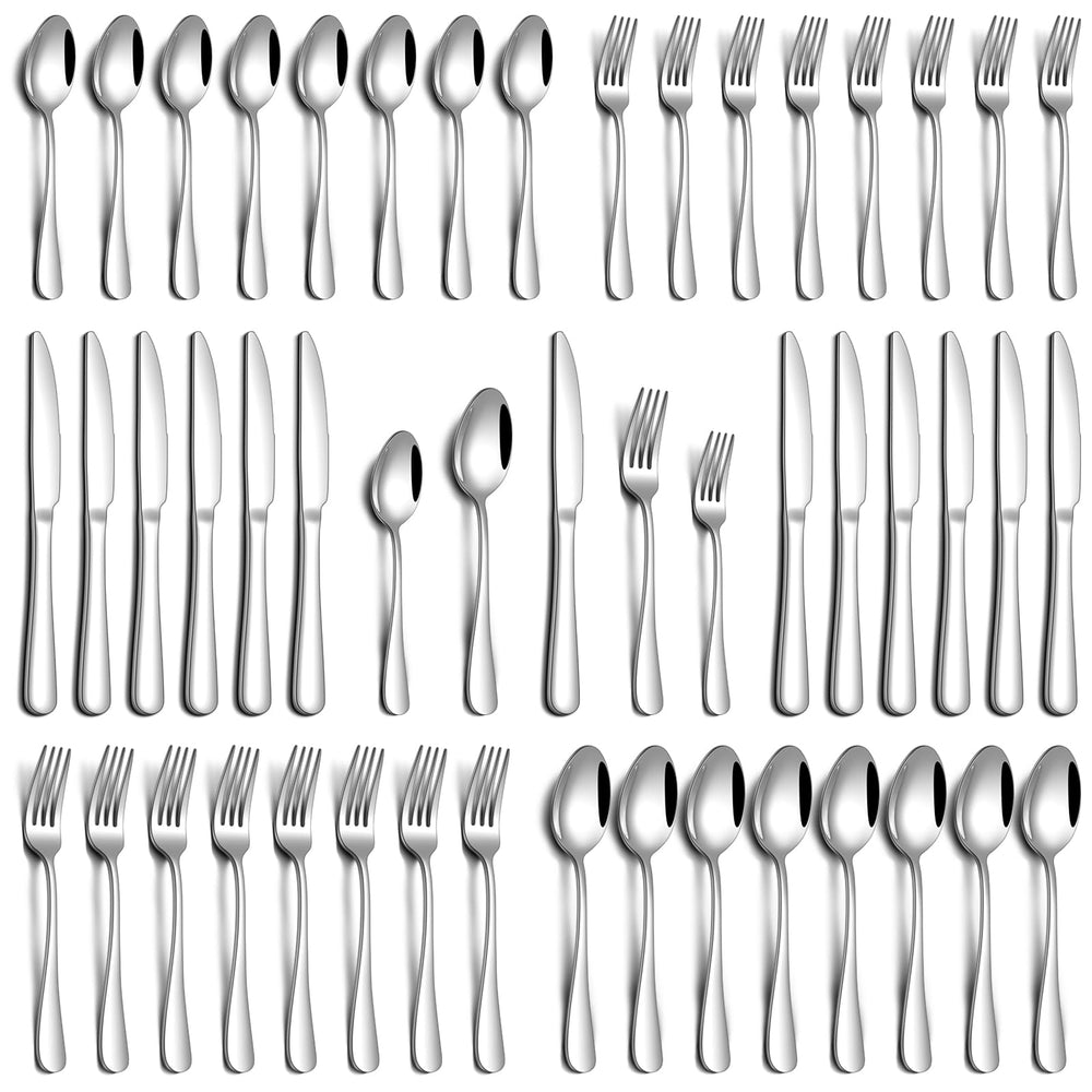 PHILIPALA 20 Piece Silverware Set, Stainless Steel Flatware Set for 4 Food Grade Novelty Flatware Cutlery Utensil Set Include Knife Fork Spoon Mirror Polished Dishwasher Safe