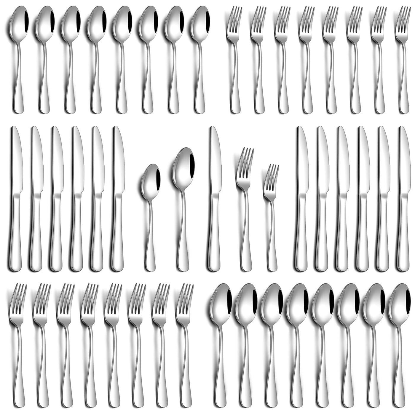 PHILIPALA 20 Piece Silverware Set, Stainless Steel Flatware Set for 4 Food Grade Novelty Flatware Cutlery Utensil Set Include Knife Fork Spoon Mirror Polished Dishwasher Safe