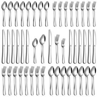PHILIPALA 20 Piece Silverware Set, Stainless Steel Flatware Set for 4 Food Grade Novelty Flatware Cutlery Utensil Set Include Knife Fork Spoon Mirror Polished Dishwasher Safe