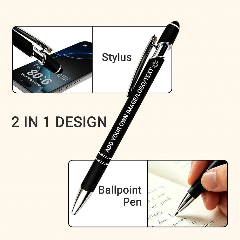 KMH Personalized Notebook and Pen Set, A5 200 Pages Lined Journal Bulk Custom Notebook with Photo Text LOGO for Work, School & Note Taking