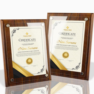 WOCOCN Trophy Award, Wood Plaque, Employee Appreciation Plaques, Decorative Signs & Plaques, Certificate Frames 14.88 x 11.22in, Slide in A4 Paper, Applicable to Appreciation,Recognition, Diploma, Thank You, Retirement, Anniversary (Wood Certificate Plaqu
