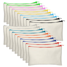 Legigo Blank Canvas Bag Zipper Pouch Makeup Bags Bulk - Multi-Purpose Canvas Pencil Pouch with Sturdy Zipper, Cosmetic Bag Travel Toiletry Bag for DIY Craft Projects, Storage (8.3 x 5 inches)
