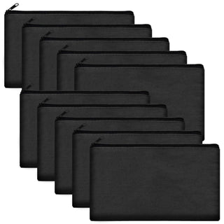 Legigo Blank Canvas Bag Zipper Pouch Makeup Bags Bulk - Multi-Purpose Canvas Pencil Pouch with Sturdy Zipper, Cosmetic Bag Travel Toiletry Bag for DIY Craft Projects, Storage (8.3 x 5 inches)