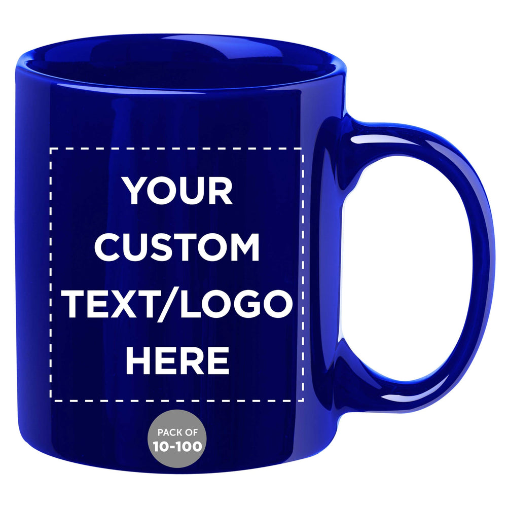 Father’s Day Custom Ceramic Coffee Mugs 11 oz. Set of 10/50/100, Personalized Bulk Pack - Coffee Cup Set, Iced Coffee Cup, Gaming Mug for Dad - White