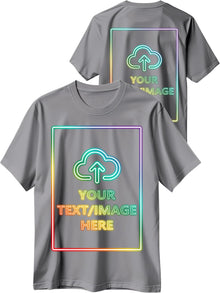 Custom T Shirts with Photo/Logo/Text - Personalized Comfort Cotton Tee for Men Women Design Your Own Shirt Front & Back Print