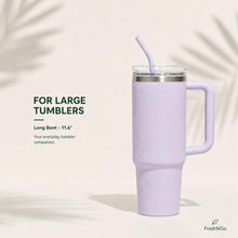 11.6‘’ Long Silicone Straws, 10PCS Reusable Travel Set with Caps and Case, 4 Bent Straws for Tumblers, Water Bottles, Travel Mugs, Hot and Iced Drinks