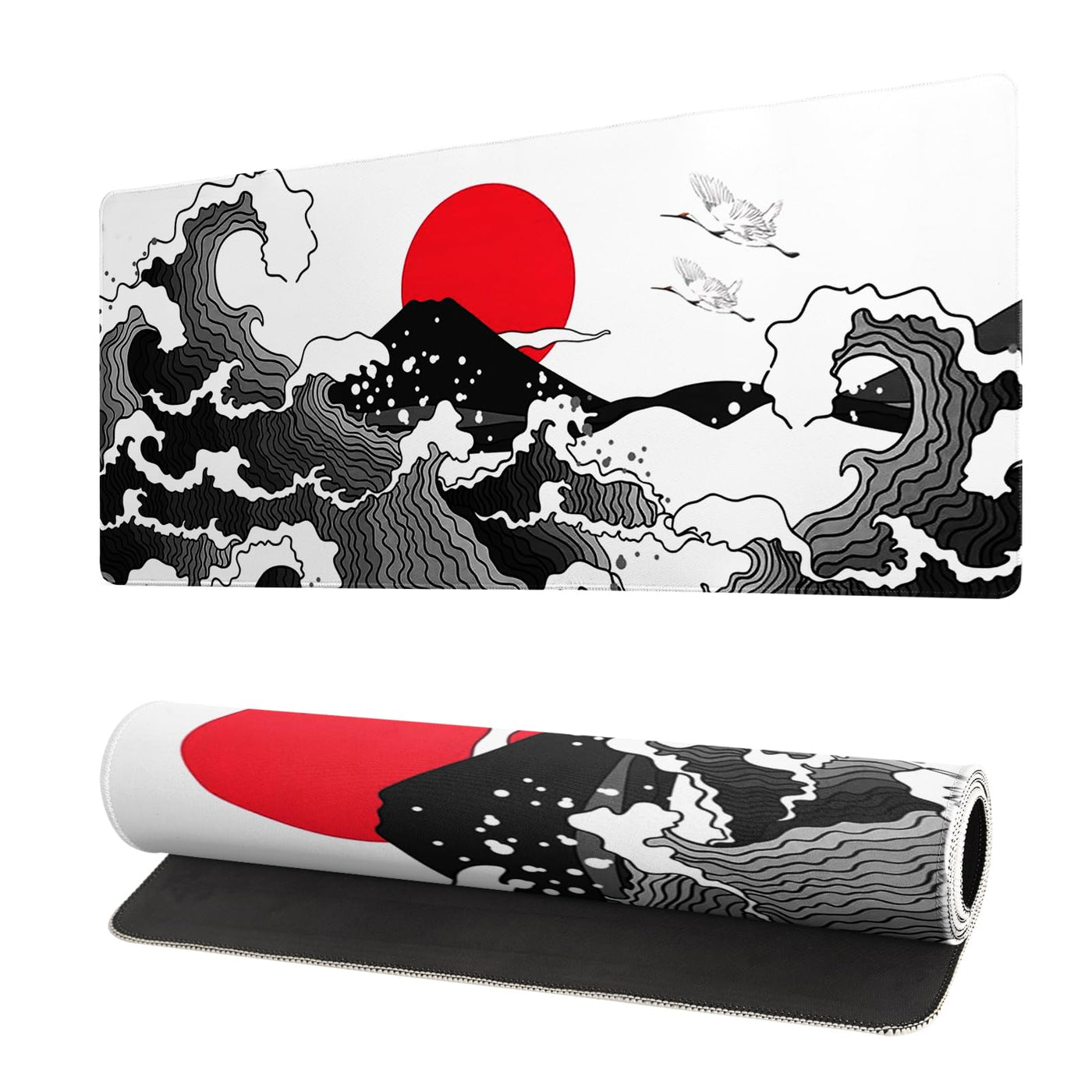 Tokyo Street Mouse Pad Anime Japanese Desk Mat Kawaii Large Gaming Mousepad XL Beige Cute Mousepad Gaming Non-Slip Rubber Base Stitched Edges Keyboard Mouse Mat Desk Pad for Office Home and Game