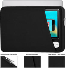 Laptop Sleeve, Durable Briefcase Shockproof Protective Case, Handbags Portable Laptop Bag for 15.6 inch HP Dell Asus Lenovo Notebook Computer with Front Pocket, Black