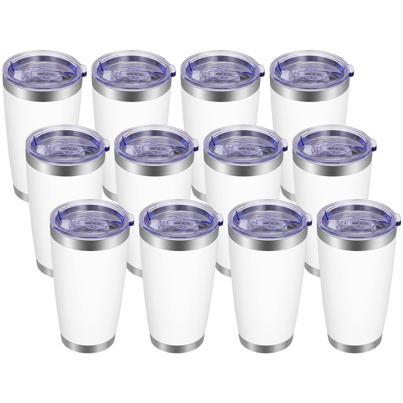 VEGOND 20oz Tumbler with Lid and Straw Stainless Steel Tumbler Cup Vacuum Insulated Double Wall Travel Coffee Mug Powder Coated Coffee Cup, Blue, 1 Pack