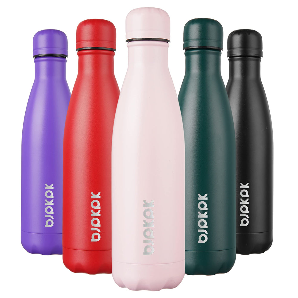 BJPKPK 17oz Insulated Water Bottles Stainless Steel Sports Water Bottles Keep Cold and Hot for Travel Dishwasher Safe,Olive Green