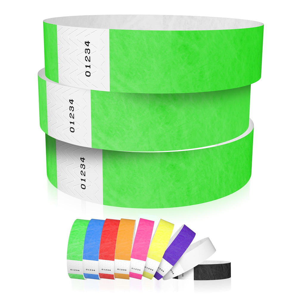 600 WristCo Tyvek Wristbands for Events, 6-Color Variety Pack – Tamper-Proof Design Prevents Reuse – Premium-Grade Bracelets for Hospital & Medical ID, Party, VIP Identification