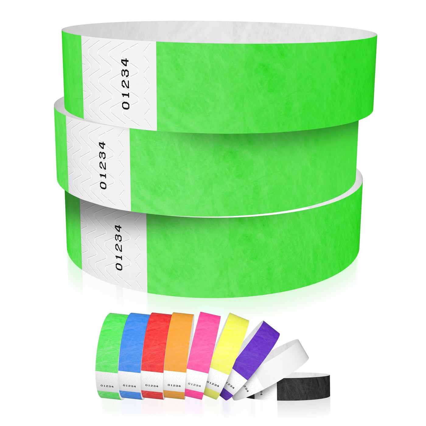 600 WristCo Tyvek Wristbands for Events, 6-Color Variety Pack – Tamper-Proof Design Prevents Reuse – Premium-Grade Bracelets for Hospital & Medical ID, Party, VIP Identification