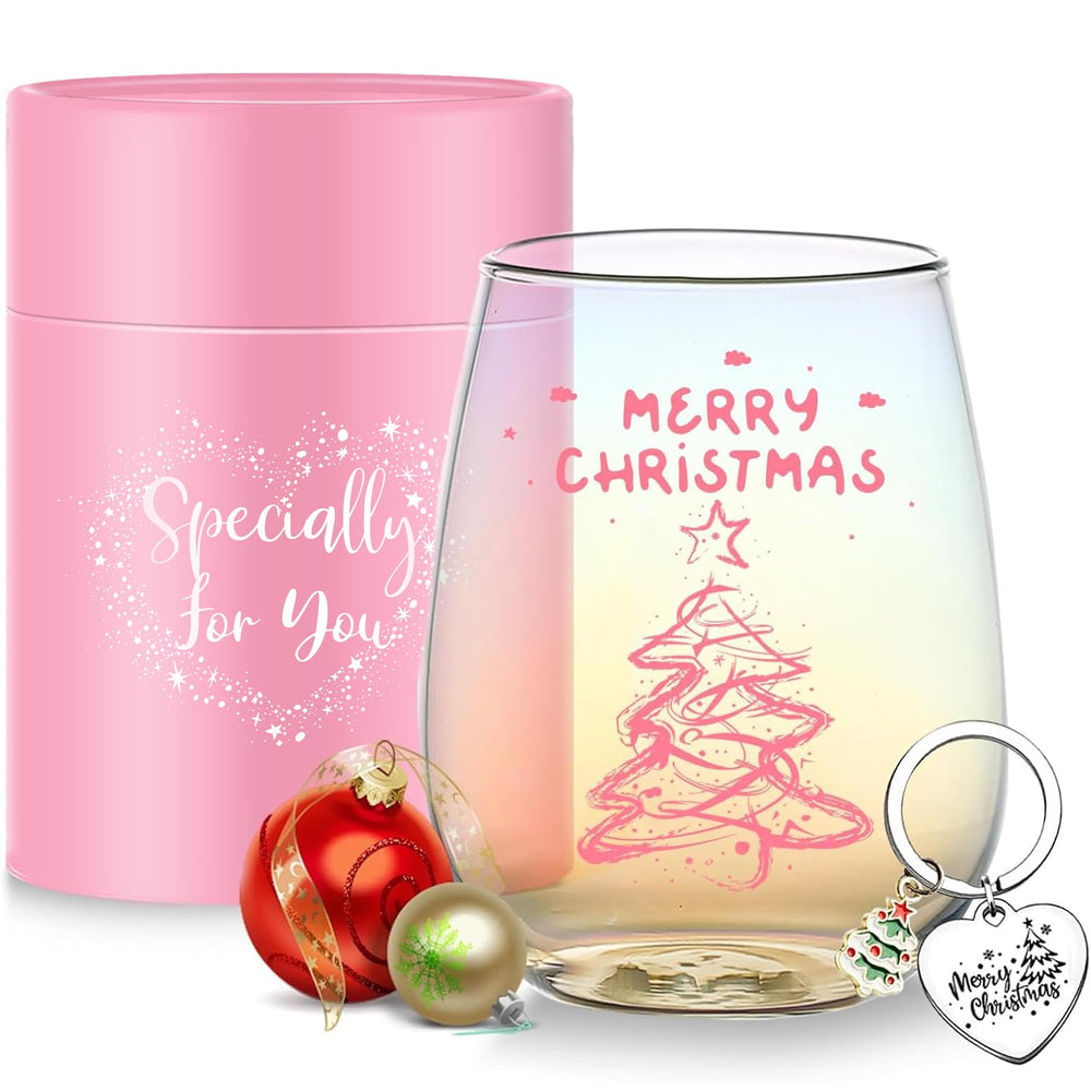 Yalucky Coworker Leaving Gifts for Women Wine Glasses Retirement Gifts Thank You Goodby Gift for Colleagues Friend Birthday Teacher Christmas Presents for Colleagues Women Pink Ladies Gift
