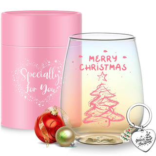 Yalucky Coworker Leaving Gifts for Women Wine Glasses Retirement Gifts Thank You Goodby Gift for Colleagues Friend Birthday Teacher Christmas Presents for Colleagues Women Pink Ladies Gift