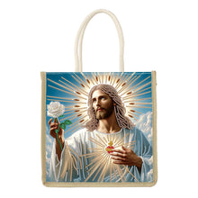 JZHYOAN Mandala Diamond Painting Canvas Tote Bags for Adults DIY Flower Diamond Art Tote Bags Kits Reusable Grocery Shopping Hand Storage Bag with Handles Portable Storage Bag for Family Woman Man