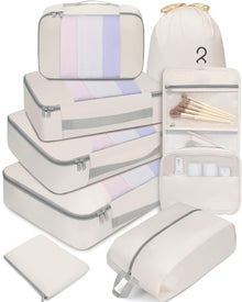 BAGAIL 6 Set/8 Set/10 Set Packing Cubes Various Sizes Packing Organizer for Travel Accessories Luggage Carry On Suitcase