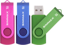 SIMMAX 32GB Memory Stick USB 2.0 Flash Drives Swivel Thumb Drive Pen Drive (32GB Purple)