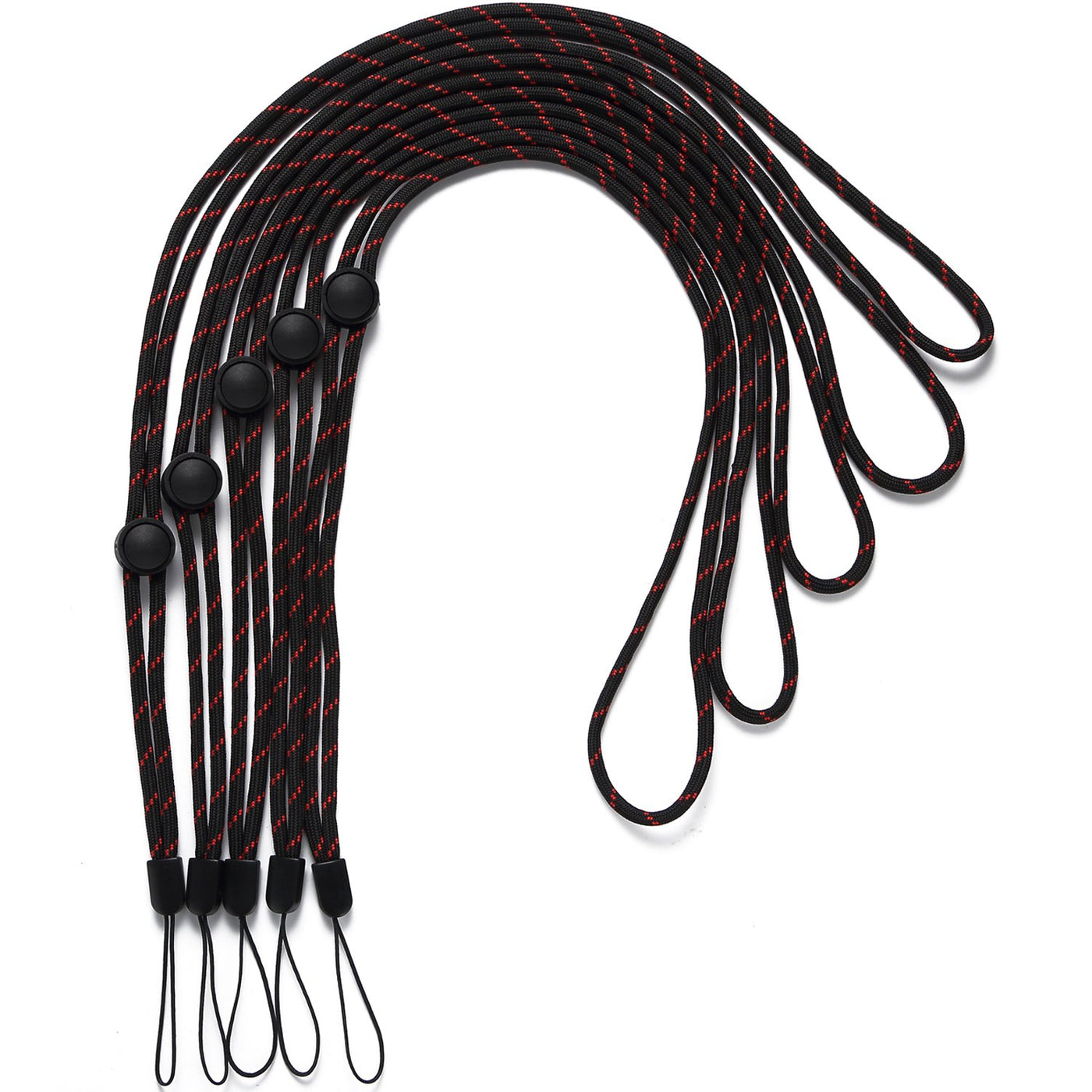 YOUOWO 5 Pack 5 Colours Adjustable Lanyards Neck Strap Lanyard For Keys Pen Phone ID Badges Holder