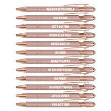 Actsun Funny Pens - 12 Pack Fine Point Smooth Writing Pens with Inspirational Tips, Black Ink, Touch Stylus Screens, Motivational Gift for Office & Desk Accessories