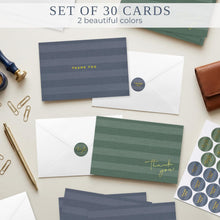 Beautiful Thank You Cards Set of 30 With Envelopes and Stickers - Elegant Blank Cards For Personalized Notes - Perfect Bulk Stationary Set For All Occasions incl. Weddings, Business & Baby Showers