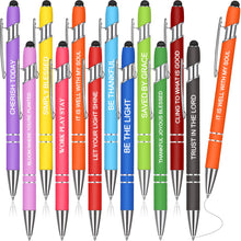 Zonon 12 Pcs Inspirational Pens Gift Set Funny Ballpoint Pen with Stylus Tip Motivational Graduation Gifts Bulk for Teacher Coworkers Nurse School Office Supplies(Morandi,Boss Lady)