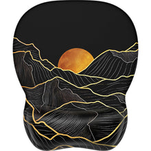 MROCO Ergonomic Mouse Pad with Gel Wrist Rest, 9.4 x 8.1 in, Black | Ergonomic Shape Design for Pain Relief, Cooling Feel Gel Cushioning for Wrist Comfort, Smooth Lycra Surface, Non-Slip PU Base