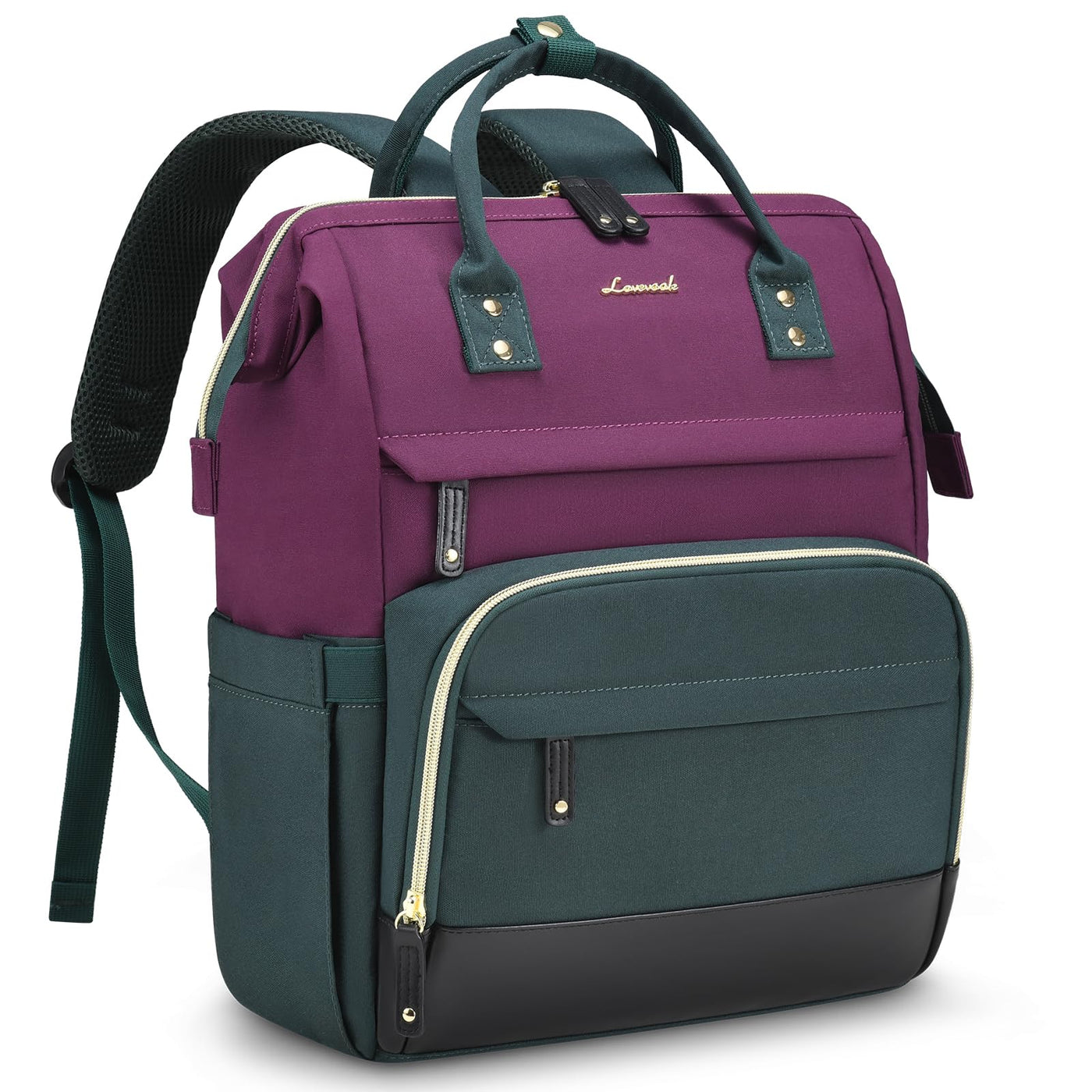 LOVEVOOK Laptop Backpack for Women, 15.6 Inch Work Business Backpacks Purse With Large Capacity, Waterproof Nurse Bag College Bookbag for School, Waterproof Casual Daypack for Travel