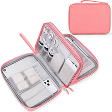 FYY Travel Cable Organizer Pouch Electronic Accessories Carry Case Portable Waterproof Double Layers All-in-One Storage Bag for Cord, Charger, Phone, Earphone Black