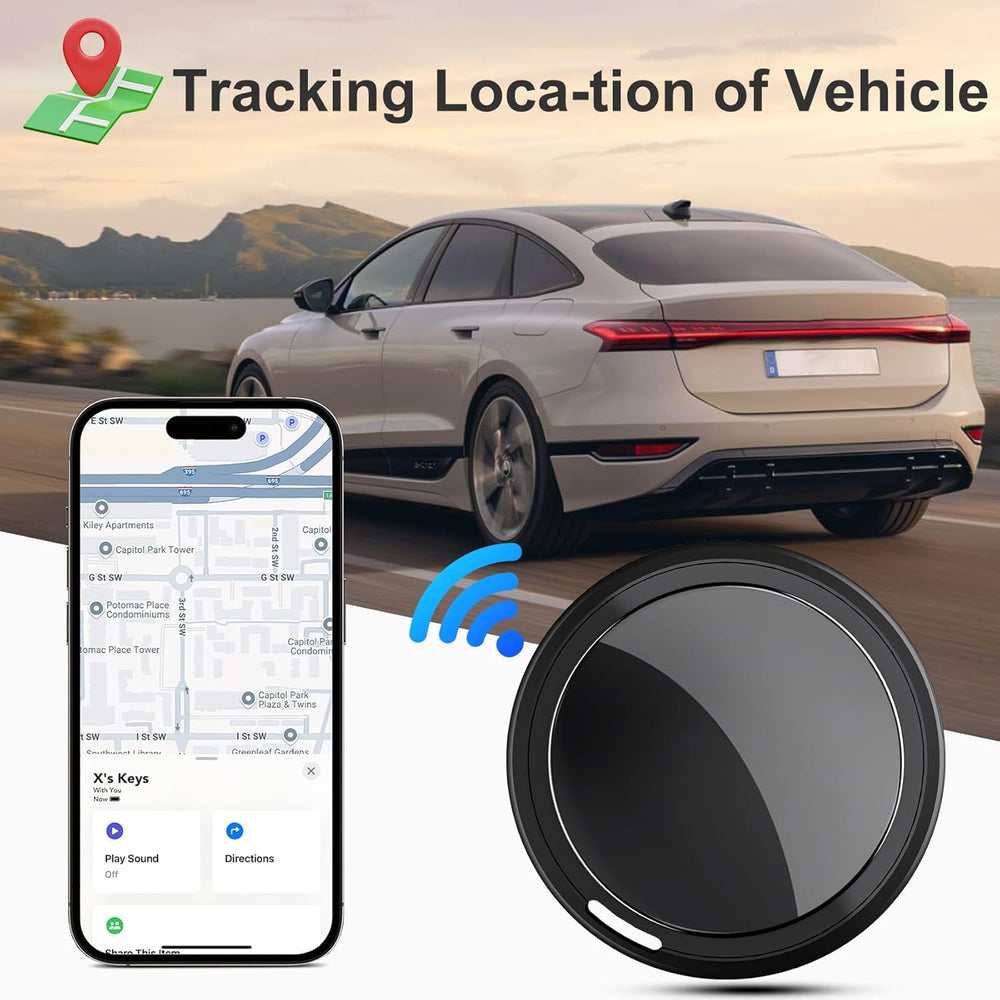 Mini GPS Tracker for Vehicles, Tracking Device for Vehicles No Subscription(iOS ONLY), Real Time Portable Real Time Magnetic GPS Tracking Device Hidden No Monthly Fee for Car, Truck, Motorcycle ﻿ ﻿
