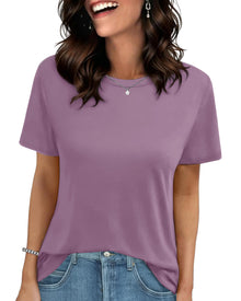 GAYHAY T Shirts for Women - Short Sleeve Spring Summer Tops Soft Basic Tees Beach Vacation Clothes for Casual 2026