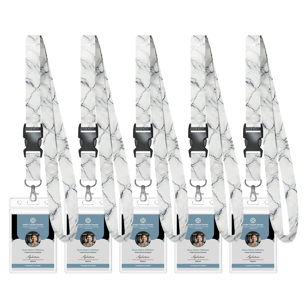 Avorast 5 Pack Cruise Lanyard for Ship Cards with Marble Pattern Cute Cruise Ship Lanyards with Waterproof ID Badge Holders for Keys, Cards Cruise Essentials for All Cruise Ships 2026, Mixed