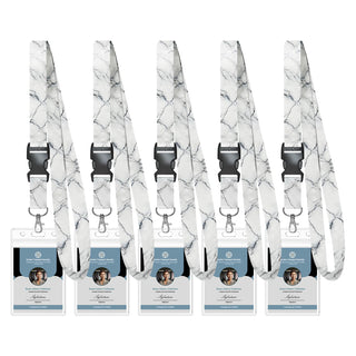 Avorast 5 Pack Cruise Lanyard for Ship Cards with Marble Pattern Cute Cruise Ship Lanyards with Waterproof ID Badge Holders for Keys, Cards Cruise Essentials for All Cruise Ships 2026, Mixed