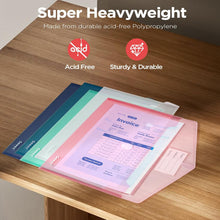 Sooez 10Pack Plastic Envelopes, Plastic File Folders, Clear Folders for Documents Trendy Colors, Super Heavyweight Document Holders, Storage Pouches, File Envelopes for School Office Supplies