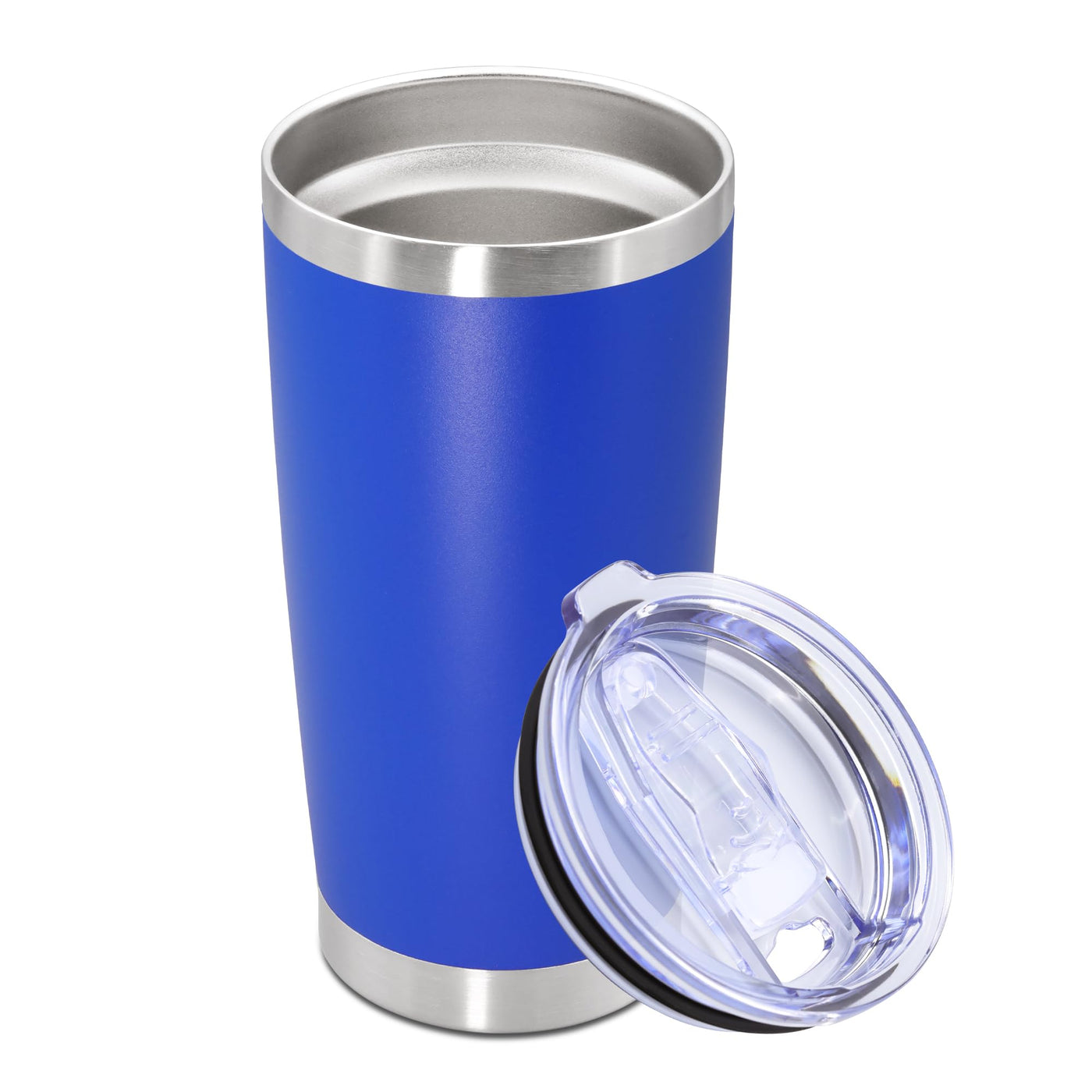 20oz Tumbler Stainless Steel Tumbler Cup with Lid Vacuum Insulated Double Wall Travel Mug, Durable Powder Coated Travel Coffee Tumbler Mug for Hot & Cold Drinks, Purple,1 Pack