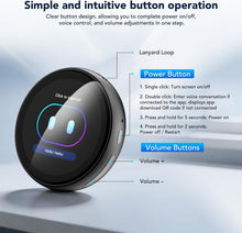 ZNP Digital Badge AI Companion, Wearable Translation Translator with HD Touchscreen, Real-Time Interactive Reactions, Bluetooth 6.0 Portable Pin for Travel Business & Life(Magnetic Back)