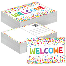 Qeeenar 100 Pcs Welcome Postcards Stamps Bulk Welcome Greeting Cards Gift(Chalkboard)