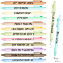 Funrous 48 Pcs Positive Affirmation Pens Bulk Retractable Motivational Ballpoint Pens Inspirational Gift for Staff Teacher Coworker Student Employee Appreciation School Office Home(Color 1)
