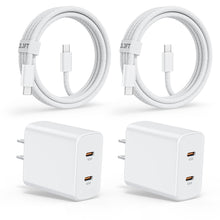 iPhone 17 16 15 Charger, 2Pack PD Dual USB C Charger Block Fast Charging Wall Charger Plug with 10FT Long USB C to C Charger Cord Woven Cable for Apple iPhone 17/16 Pro Max/16 Pro/16/15 ProMax/15/iPad