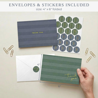 Beautiful Thank You Cards Set of 30 With Envelopes and Stickers - Elegant Blank Cards For Personalized Notes - Perfect Bulk Stationary Set For All Occasions incl. Weddings, Business & Baby Showers