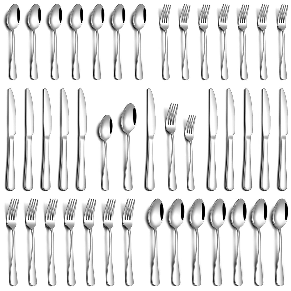 PHILIPALA 20 Piece Silverware Set, Stainless Steel Flatware Set for 4 Food Grade Novelty Flatware Cutlery Utensil Set Include Knife Fork Spoon Mirror Polished Dishwasher Safe