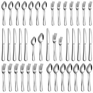 PHILIPALA 20 Piece Silverware Set, Stainless Steel Flatware Set for 4 Food Grade Novelty Flatware Cutlery Utensil Set Include Knife Fork Spoon Mirror Polished Dishwasher Safe