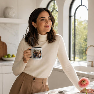 Custom Mug - Personalized Coffee Mug with Photo Text Logo | Taza Personalizada 11oz Both Sides Print | Custom Gifts for Men Women | Customized Picture Cup Dishwasher Safe