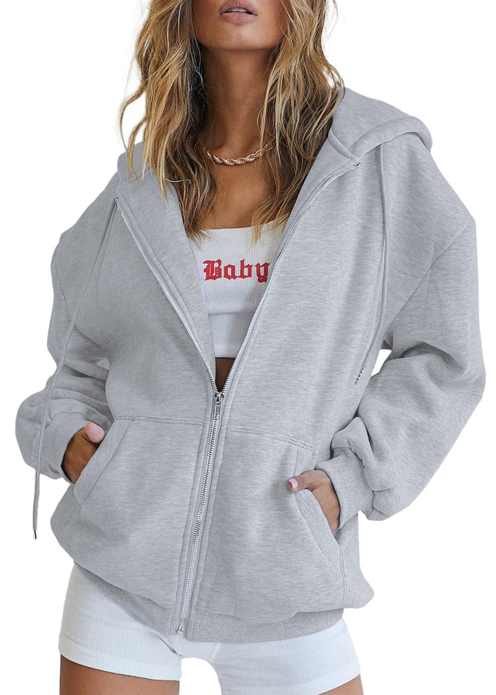 PRETTYGARDEN Women's 2026 Spring Zip Up Y2K Hoodies Casual Long Sleeve Sweatshirts Fall Winter Track Jackets with Pockets