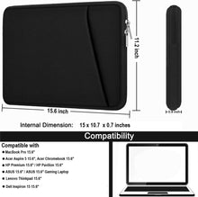 Laptop Sleeve, Durable Briefcase Shockproof Protective Case, Handbags Portable Laptop Bag for 15.6 inch HP Dell Asus Lenovo Notebook Computer with Front Pocket, Black
