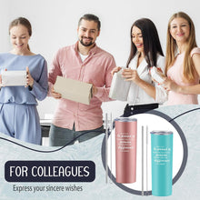 Lallisa 12 Sets Thank You Gifts for Men Women Insulated Stainless Steel Travel Tumbler Mug 20oz Inspirational Appreciation Christmas Gifts for Boss Teacher Employee Coworker Friends(Colorful)
