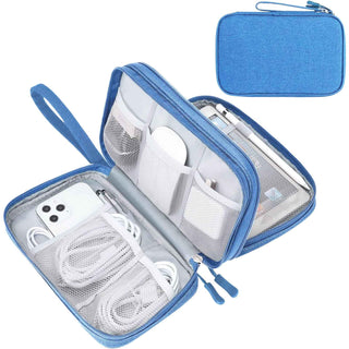 FYY Travel Cable Organizer Pouch Electronic Accessories Carry Case Portable Waterproof Double Layers All-in-One Storage Bag for Cord, Charger, Phone, Earphone Black