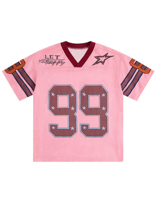 SOLY HUX Mens Jersey Y2k Baggy Shirts Graphic Tees Oversized V Neck Tshirts Summer Tops