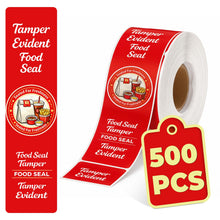 1000-Pack Tamper Proof Stickers, 1.5in x 6in Strong Adhesive Food Delivery Evident Stickers Sealed for Tamper Detection, Easily Use Labels Tapes for Boxes, Cups, Coffee, Envelopes, Documents