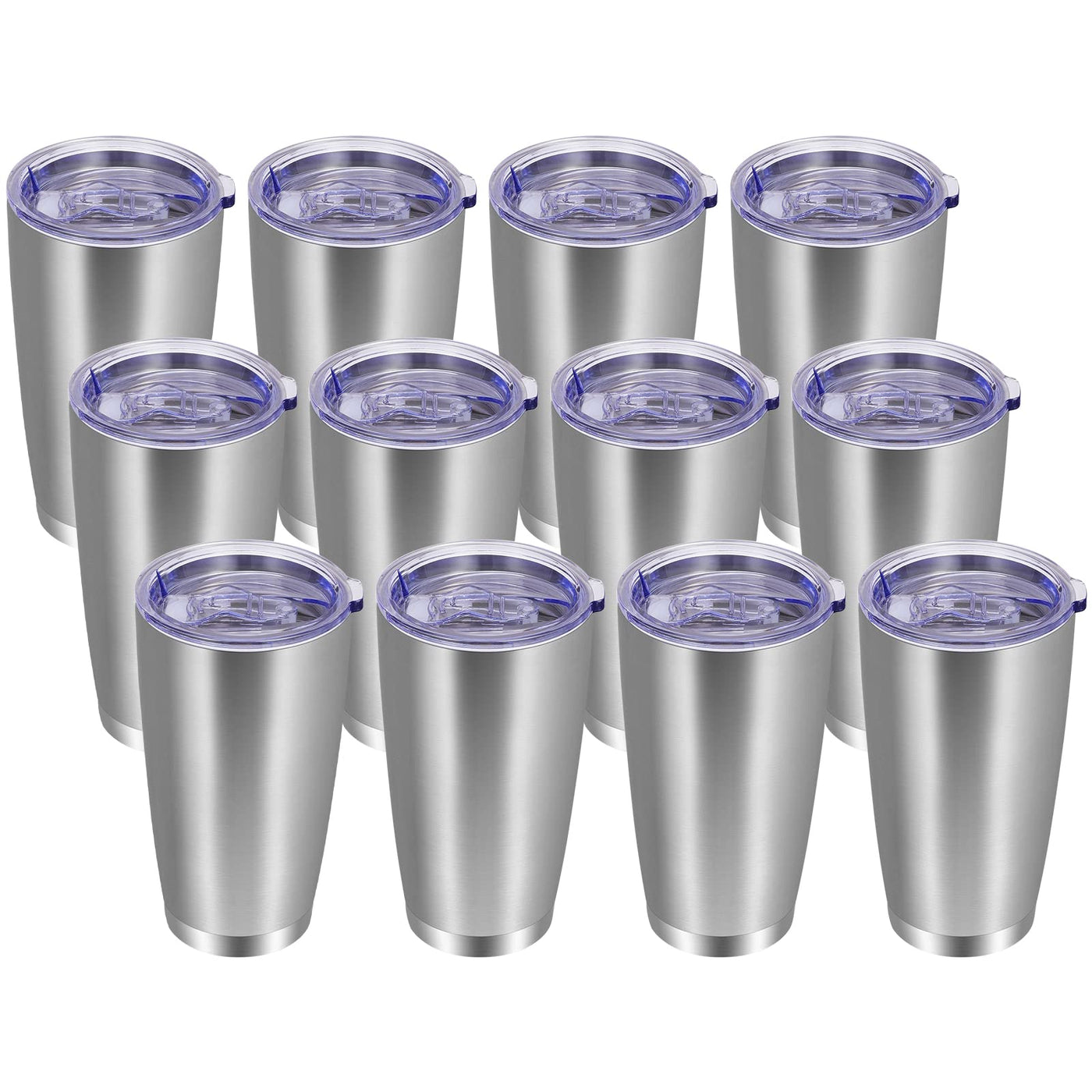 VEGOND 20oz Tumbler with Lid and Straw Stainless Steel Tumbler Cup Vacuum Insulated Double Wall Travel Coffee Mug Powder Coated Coffee Cup, Blue, 1 Pack