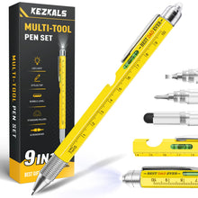 KEZKALS Fathers Day Mens Gifts for Husband Dad, 9 in 1 Multitool Pen Gifts for Men, Fathers Day Gift from Daughter Wife Son, Anniversary Birthday Gifts for Men, Dad Gifts for Grandpa Him, Gadgets Tool